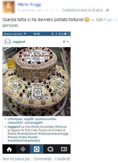 LA TORTA PER IL FORUM DEI GIOVANI DI CASTELLAMMARE DI STABIA