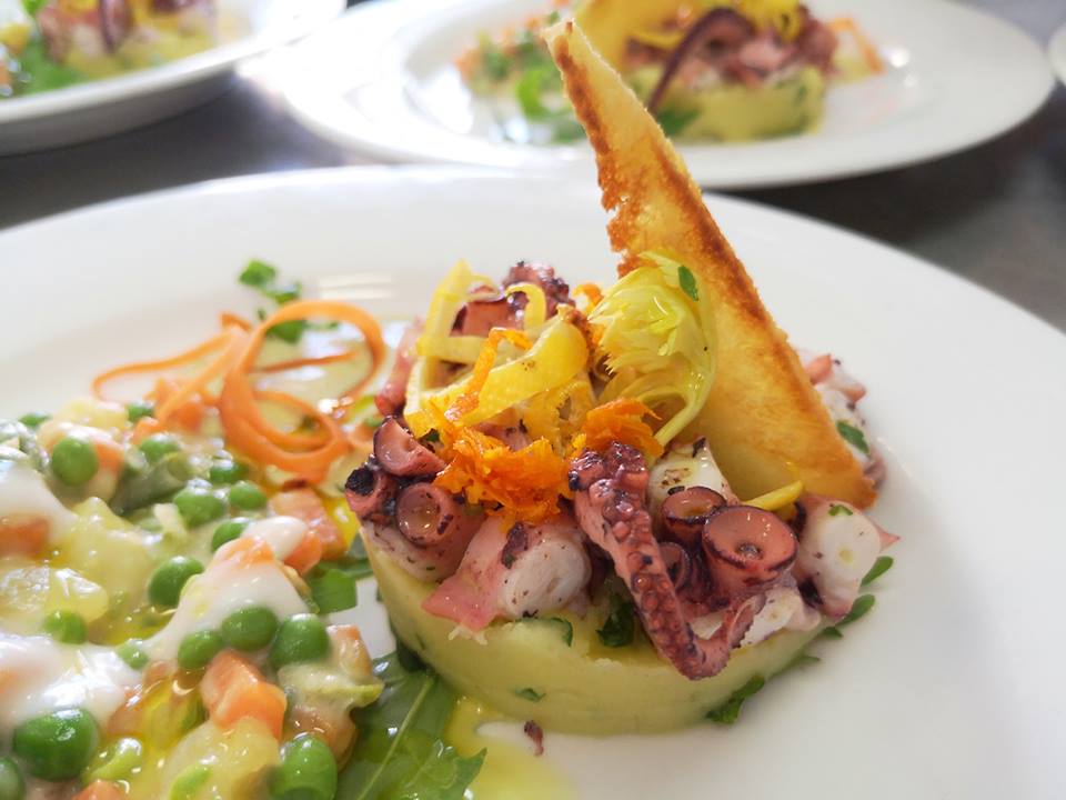 insalata di polpo e patate rivisitata antipasti ristorazione con ruggi
