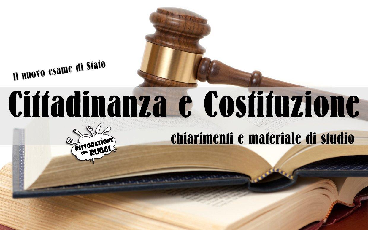 Cittadinanza e Costituzione: Appunti da stampare