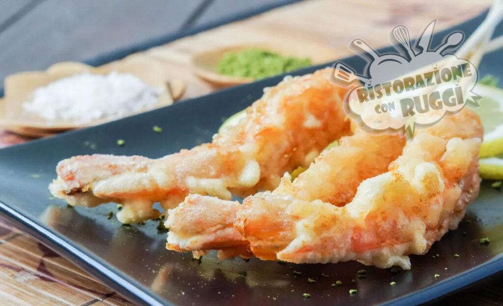 Tempura di gamberi con salsa agrodolce